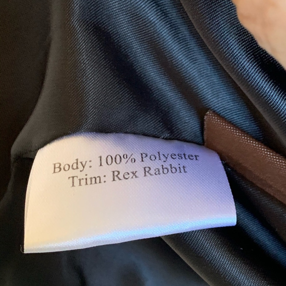 Autunno Jacket Coat with Rex Fur Trim Size M - Picture 8 of 8